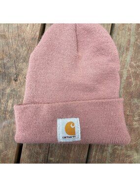 Carhartt Acrylic Watch Hat Beanie Pink One Size Fits All USA Made